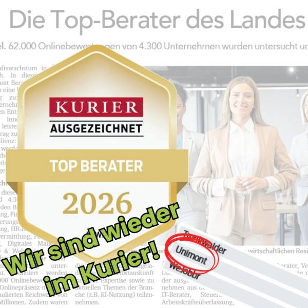 KURIER ausgezeichnet – Top Berater 2026